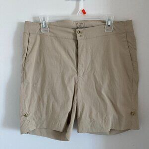 Helly Hansen Women's High Waist Shorts Beige Side and Back Pockets Size XL